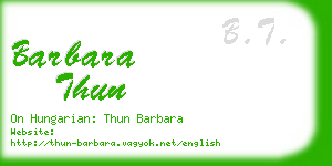 barbara thun business card